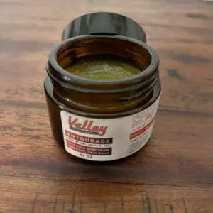 Valley Medicinals Entourage relief balm with CBD, CBG, THC
