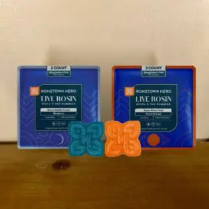 Hometown Hero delta 9 live rosin gummies, 2 pack
