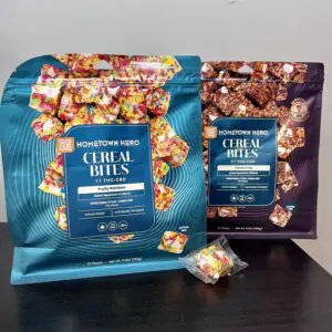 Hometown Hero cereal bites with CBD and THC
