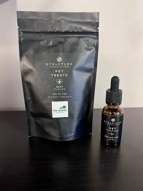 CBD pet products bundle with CBD pet treats and CBD oil for pets