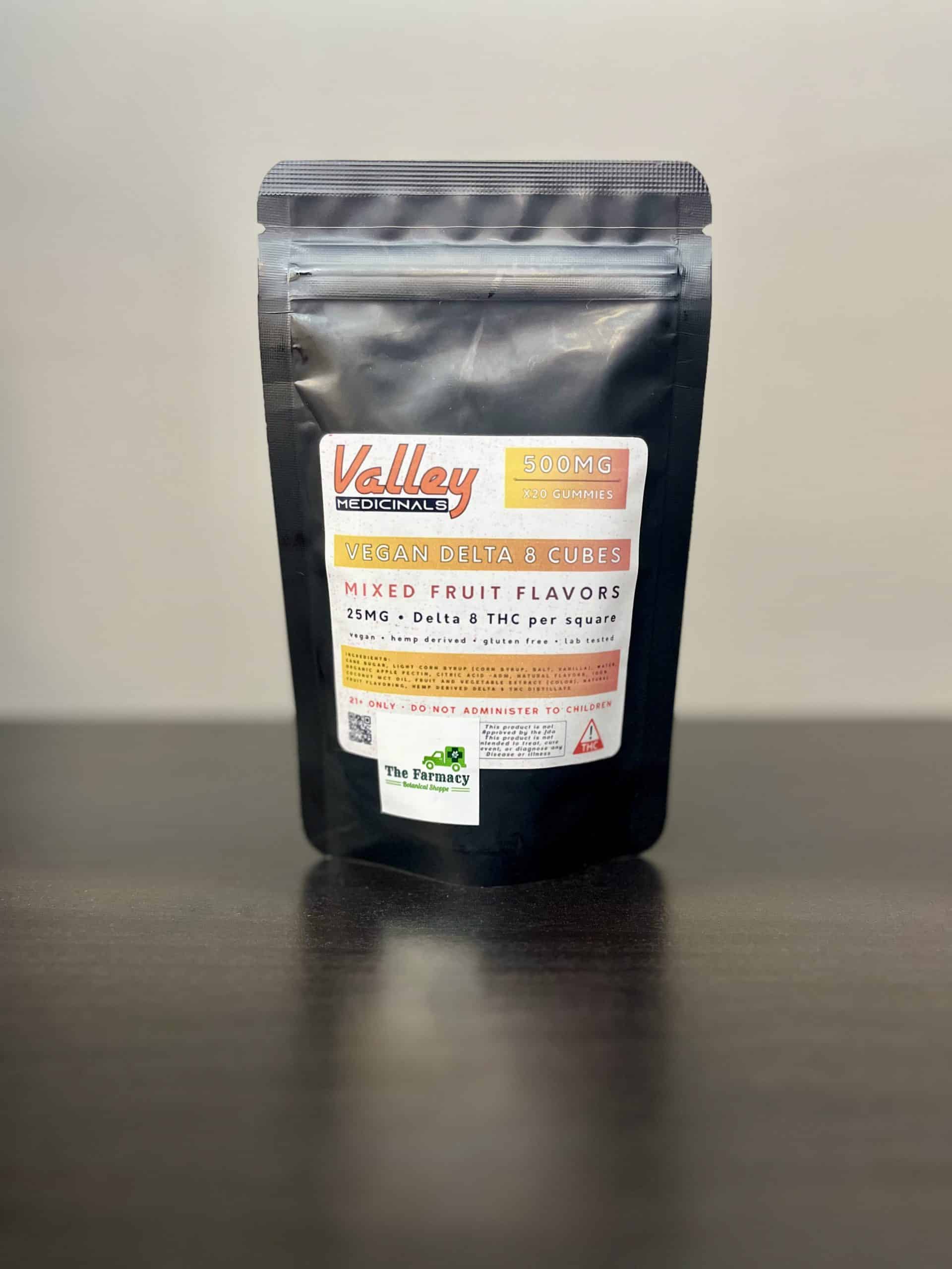 Valley Medicinals Delta 8 Vegan Gummies 25mg, 20ct